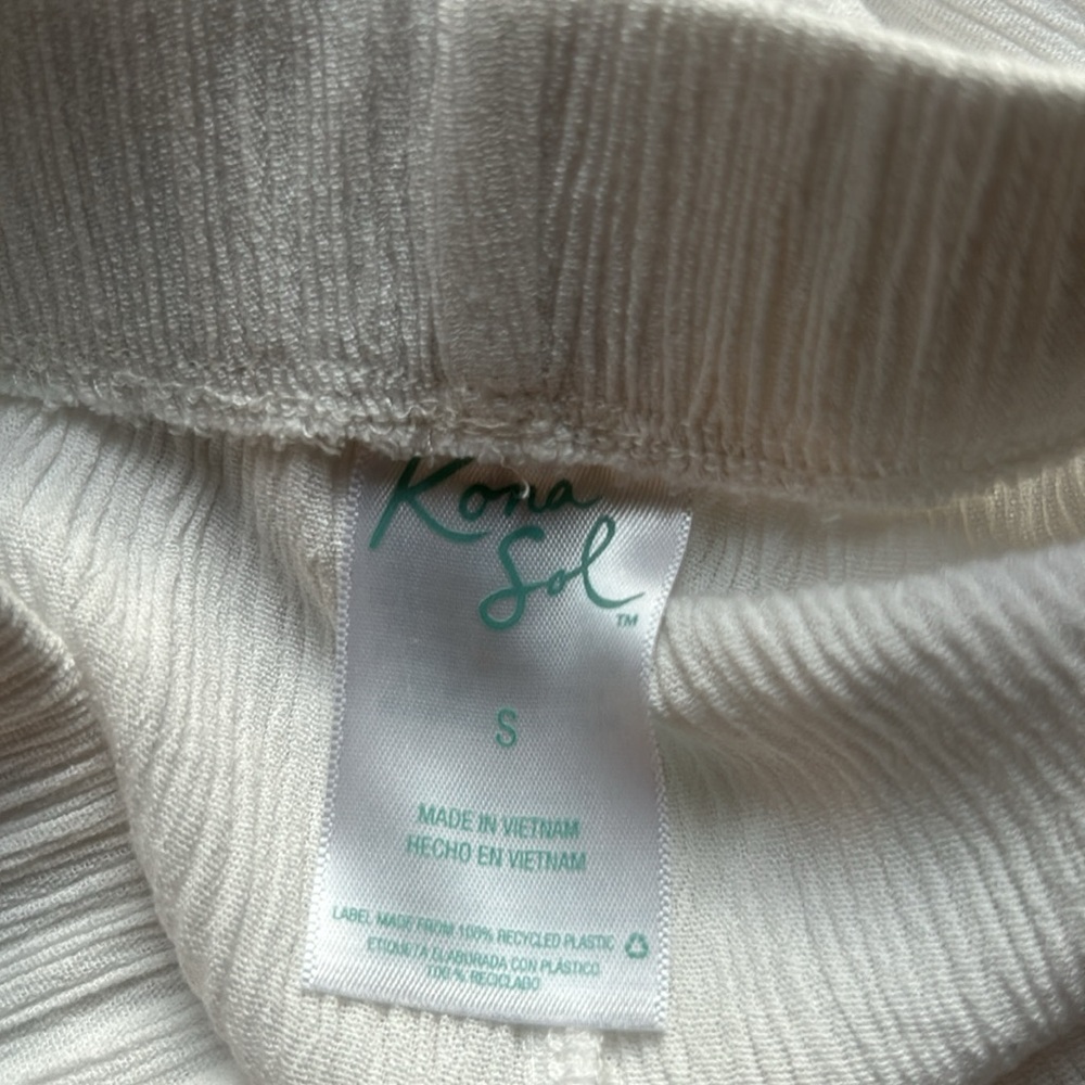 Kona Sol White Swim Coverup Pants - Picture 9 of 10